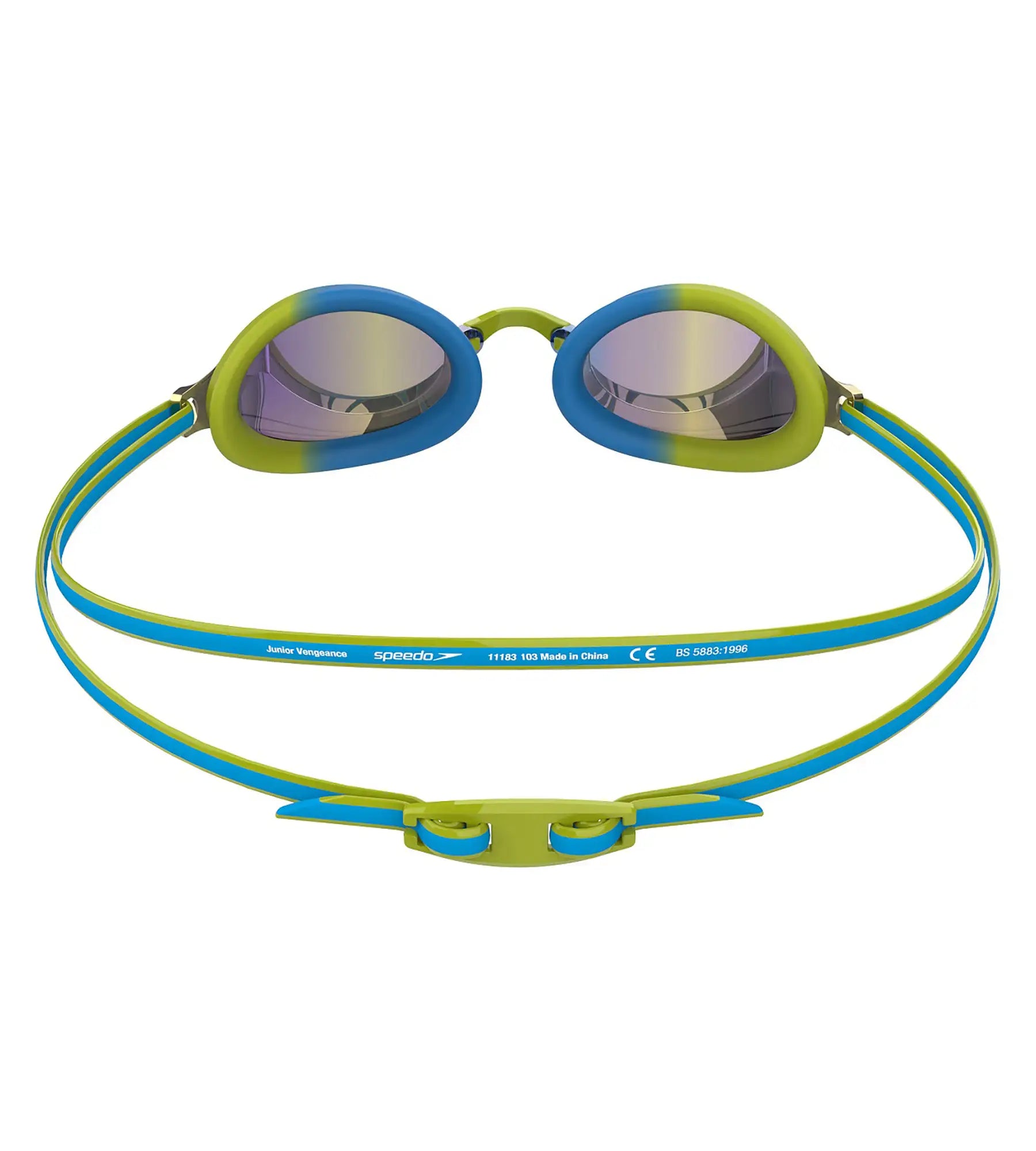 Unisex Junior Vengeance Mirror Clear-Lens Goggles - Green & Blue_2