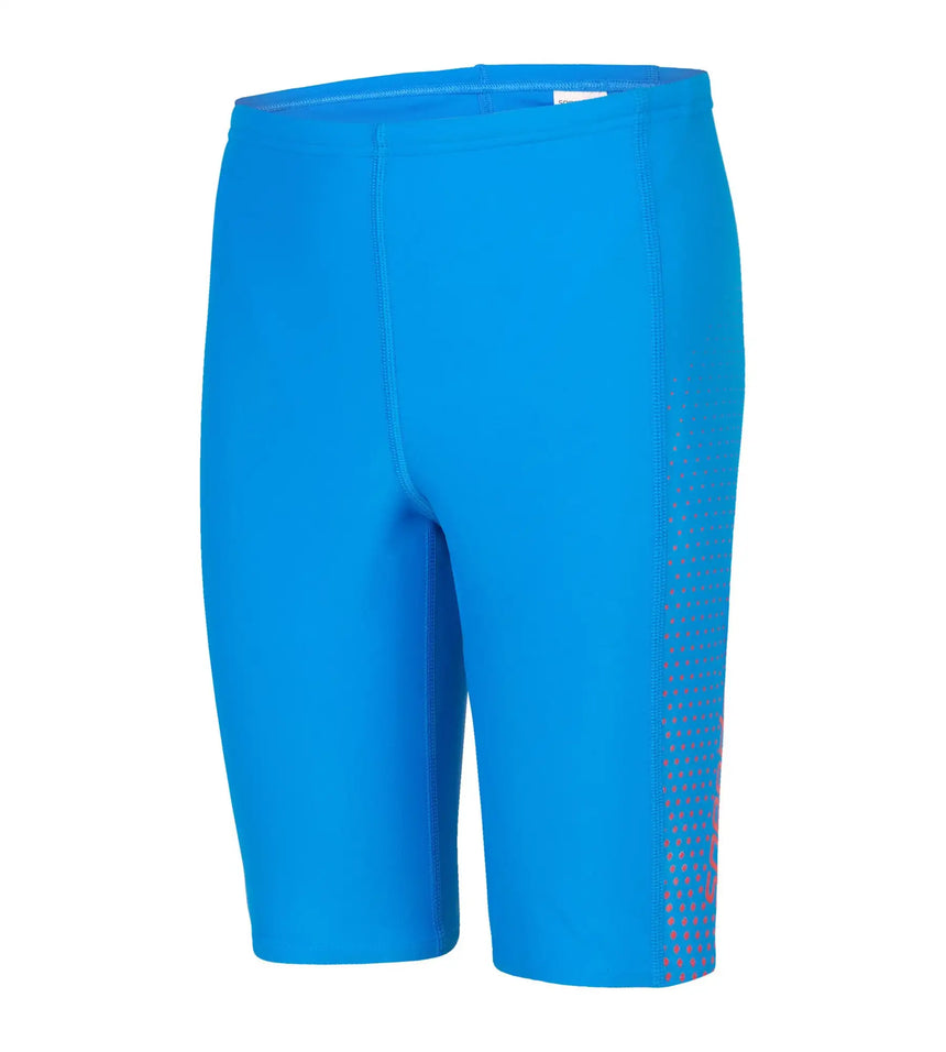 Boy's Endurance Gala Logo Panel Jammer - Brilliant Blue  &  Fed Red_2