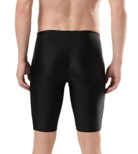Men's Endurance Medley Logo Jammer - Black & Aquarium_4