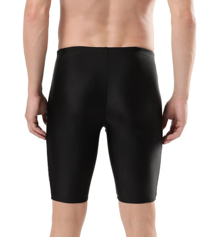 Men's Endurance Medley Logo Jammer - Black & Aquarium_4