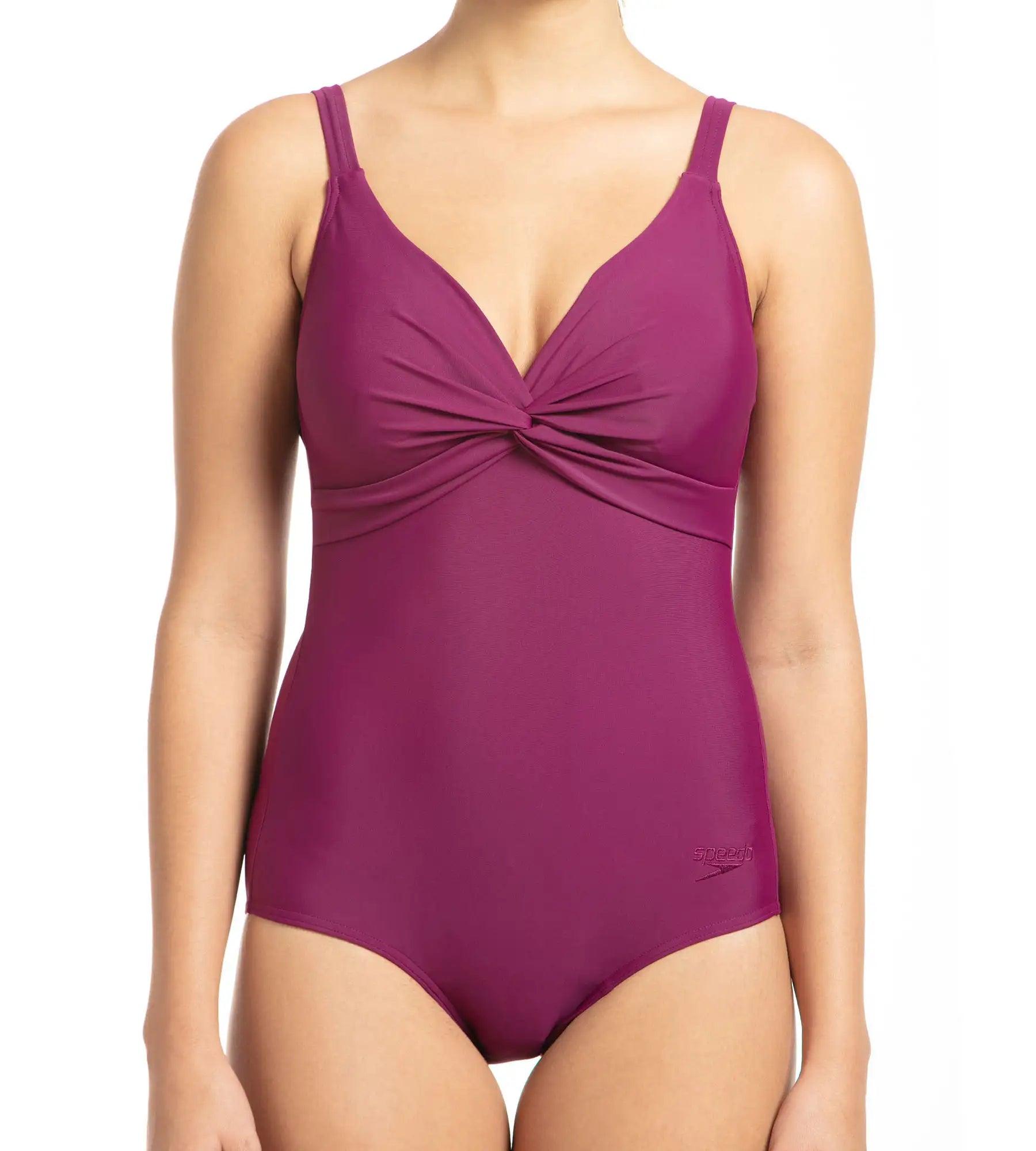 Women s Endurance 10 Brigitte One Piece Swimwear Deep Plum