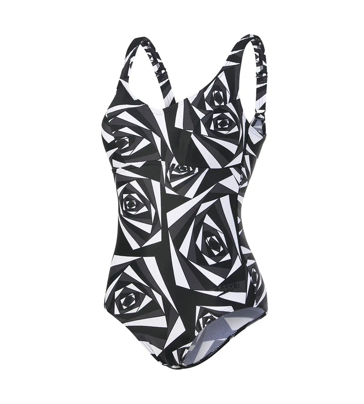 Women's Marlena One Piece Swimwear - Black  &  Oxid Grey