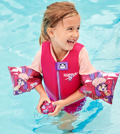 Print Armbands Swim Confidence for Tot's - Pink & Purple_2
