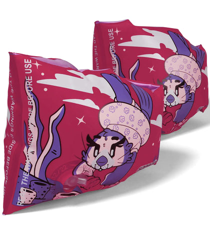 Print Armbands Swim Confidence for Tot's - Pink & Purple_1