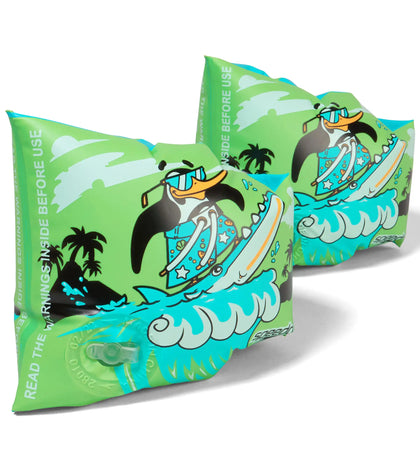 Printed Armbands Swim Confidence for Tot's - Green & Blue_1