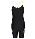Women's Hydrosense Kneesuit Swimwear  - Black  &  Bright Zest_1