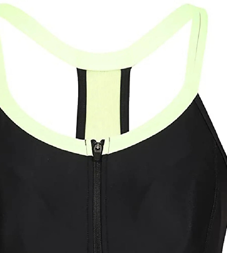 Women's Hydrosense Kneesuit Swimwear  - Black  &  Bright Zest_7