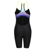 Women's Hydrosense Kneesuit Swimwear  - Black  &  Bright Zest_3