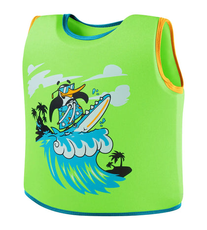 Printed Float Vest Swim Confidence for Tot's - Green & Blue