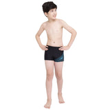 Boy's Endurance Medley Logo Aquashort - Black  &  Aquarium_6