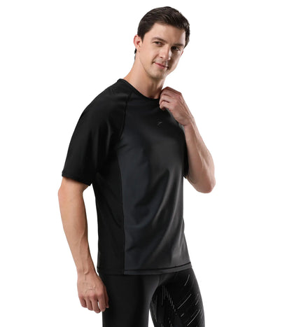 Men's Endurance Short Sleeve Suntop - Oxid Grey & Black_3