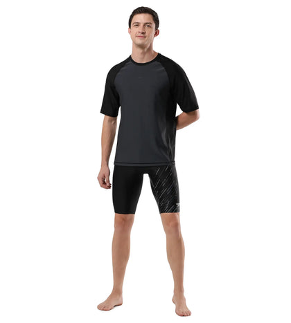 Men's Endurance Short Sleeve Suntop - Oxid Grey & Black_5