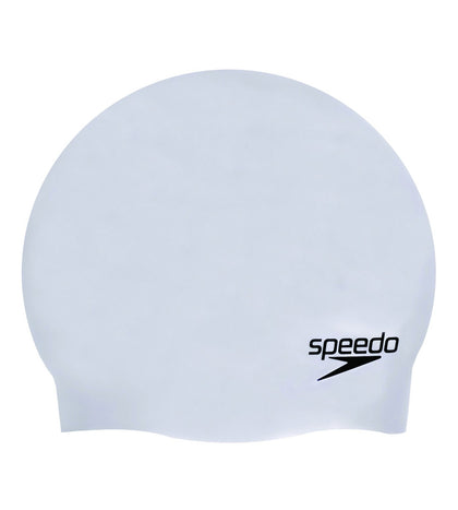 Unisex Adult Moulded Silicone Swim Cap - Grey_1