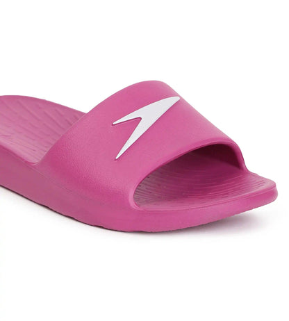 Women's Single Colour Slides - Berry & White_5