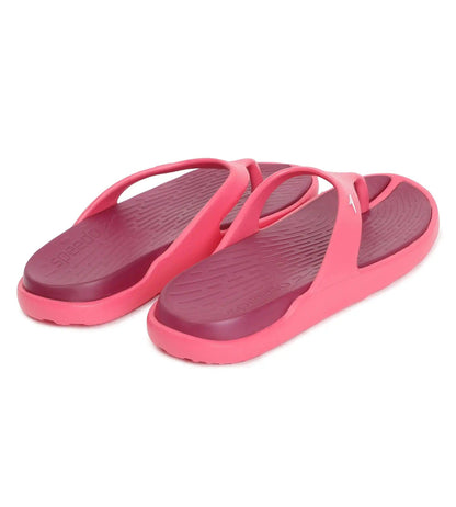 Women's Dual Colour Flip Flops - Deep Plum & Cinder Rose_8