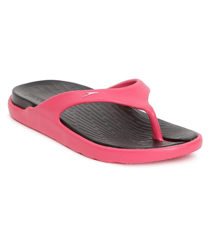 Women's Dual Colour Flip Flops - Black & Raspberry Fill_3