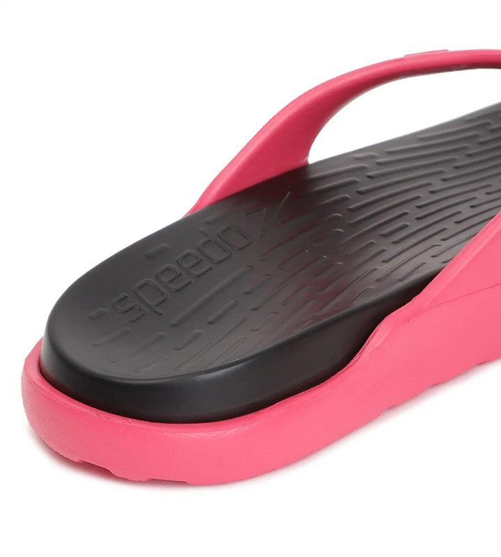 Women's Dual Colour Flip Flops - Black & Raspberry Fill_6