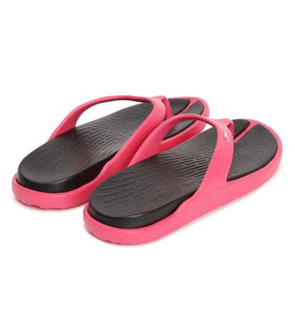 Women's Dual Colour Flip Flops - Black & Raspberry Fill_8