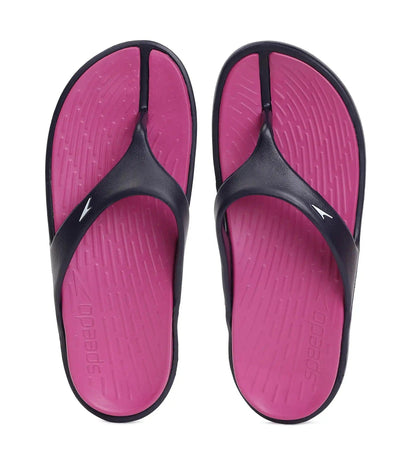 Women's Dual Colour Flip Flops - Berry & True Navy_1