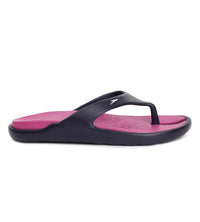 Women's Dual Colour Flip Flops - Berry & True Navy_2