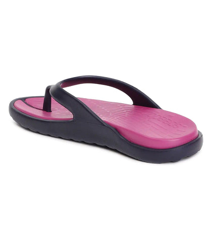 Women's Dual Colour Flip Flops - Berry & True Navy_4