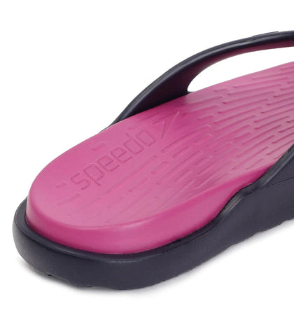 Women's Dual Colour Flip Flops - Berry & True Navy_6