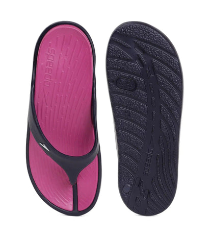 Women's Dual Colour Flip Flops - Berry & True Navy_7