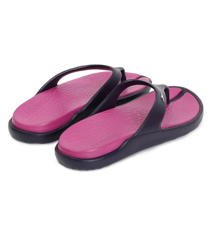 Women's Dual Colour Flip Flops - Berry & True Navy_8