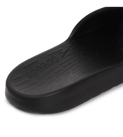 Unisex Junior's Single Colour Slides - Black & Atomic Lime_6