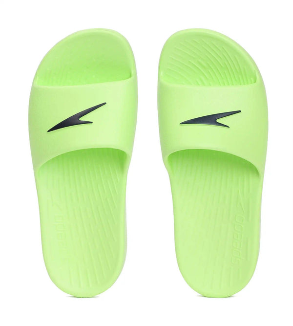 Unisex Junior's Single Colour Slides - Bright Zest & True Navy_1