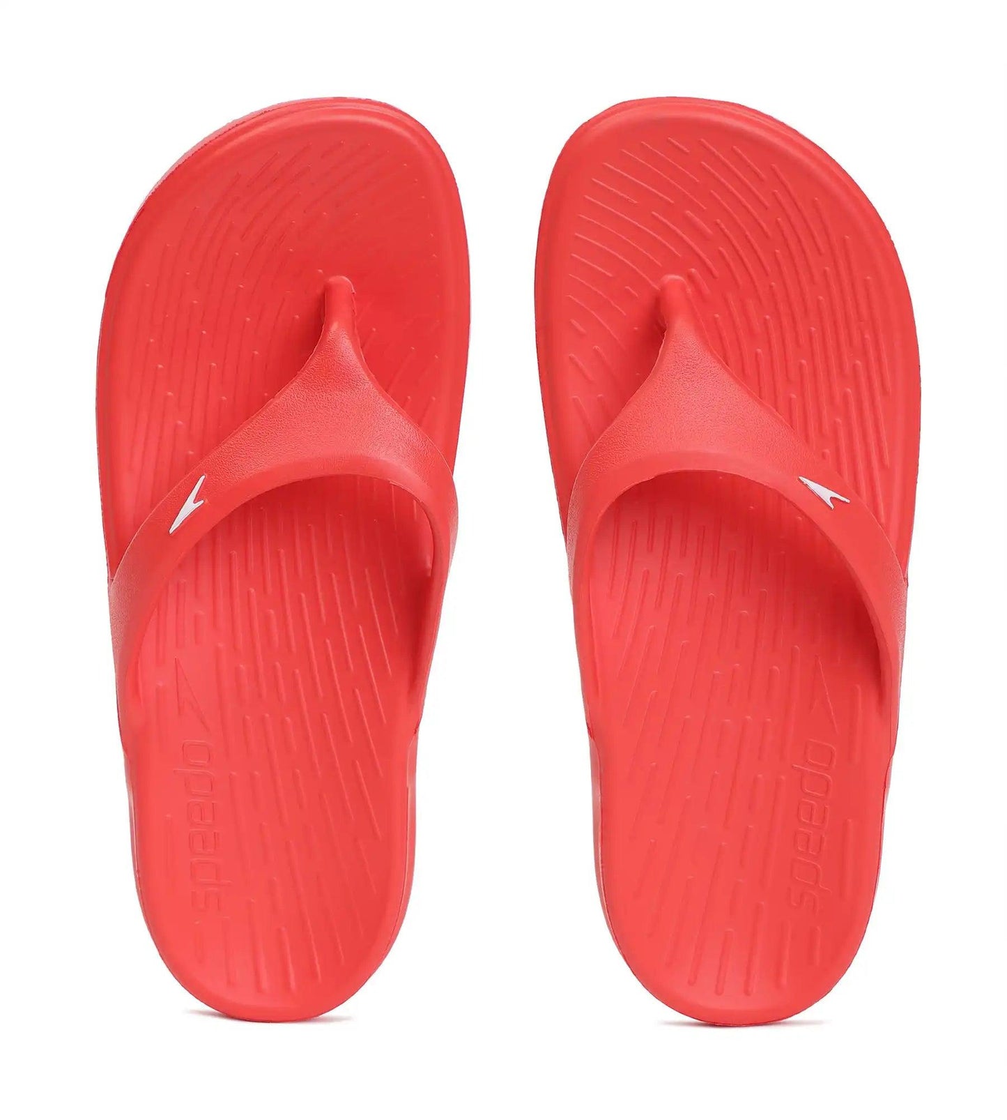 Unisex Junior's Single Colour Flip Flops - Fed Red & White_1