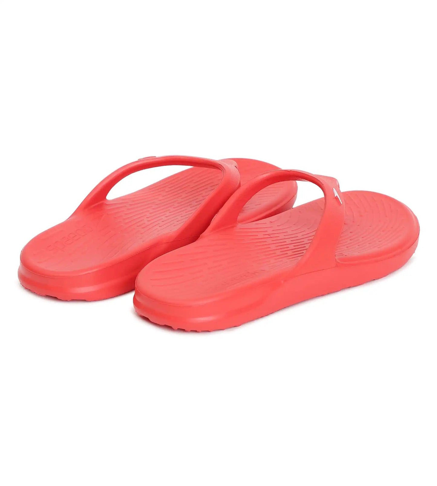 Unisex Junior's Single Colour Flip Flops - Fed Red & White_8