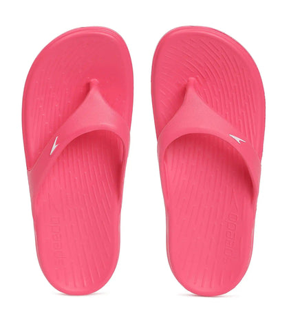 Unisex Junior's Single Colour Flip Flops - Raspberry Fill & White_1