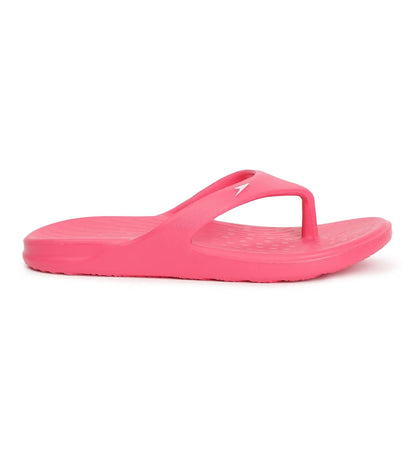 Unisex Junior's Single Colour Flip Flops - Raspberry Fill & White_2