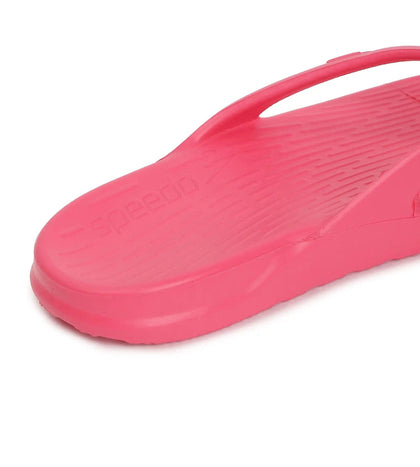 Unisex Junior's Single Colour Flip Flops - Raspberry Fill & White_6