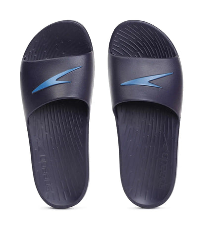 Men's Single Colour Slides - True Navy & Blue Flame_1