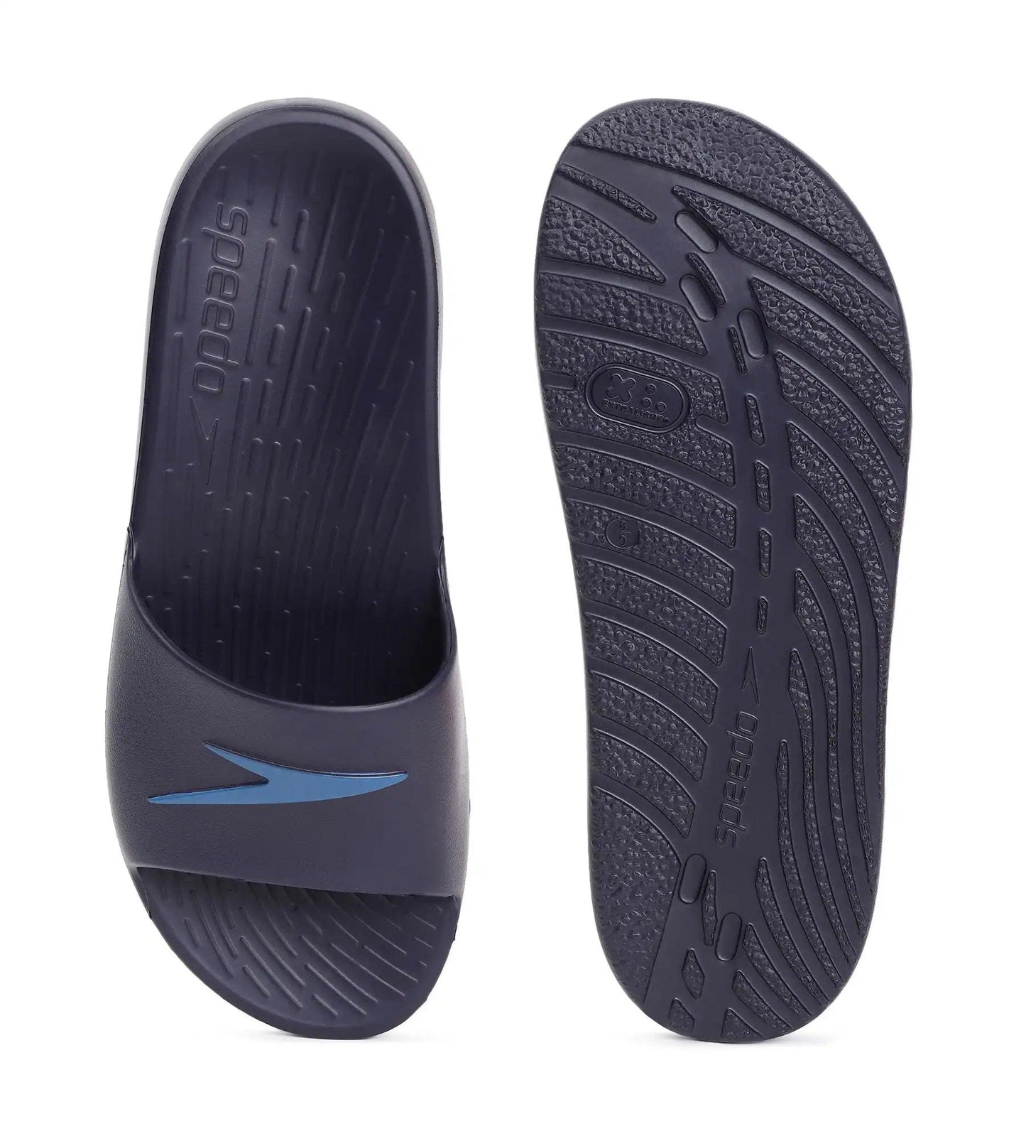 Men's Single Colour Slides - True Navy & Blue Flame_7