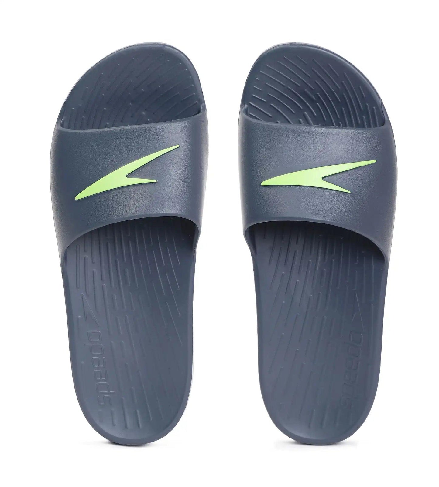 Men's Single Colour Slides - USA Charcoal & Atomic Lime_1