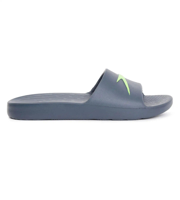 Men's Single Colour Slides - USA Charcoal & Atomic Lime_2