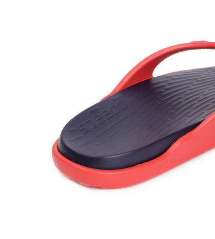 Men's Dual Colour Flip Flops -  True Navy & Fed Red_6