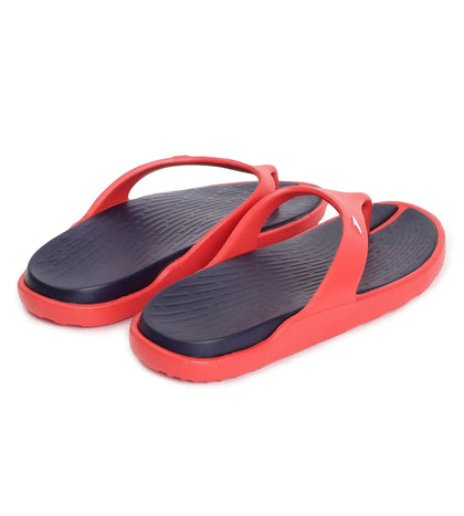 Men's Dual Colour Flip Flops -  True Navy & Fed Red_8